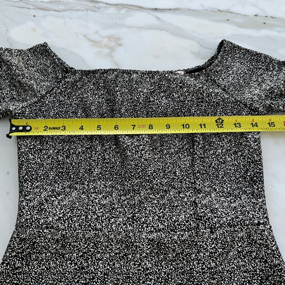 GB BLACK METALLIC STRETCH MINI SEXY DRESS SIZE XS NWTS! - Picture 11 of 17